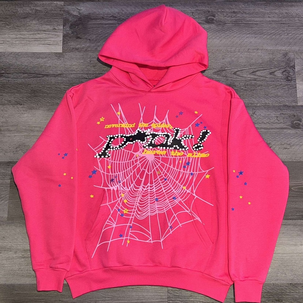 NEW Sp5der P*NK Hoodie Pink